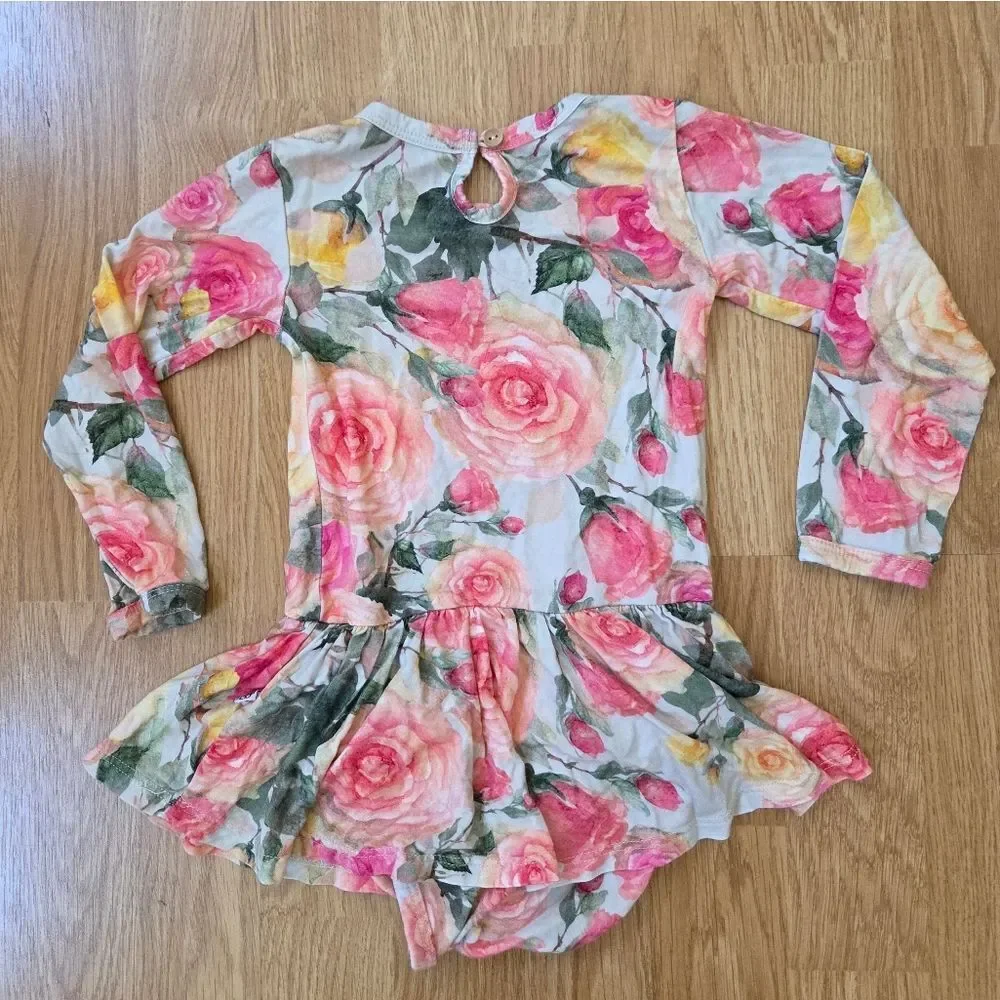 Little Bum Bums Natural Bamboo Ruffle Dress Sz 18-24 Months